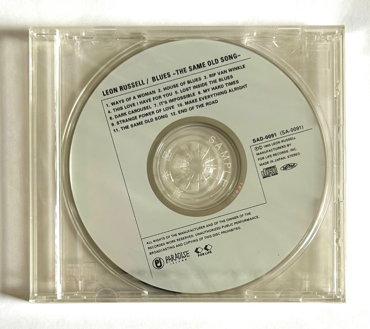 愚 OUR SECOND CD Leondoll LEON RUSSELL BLUES THE SAME OLD SONG JAPAN PROMO ONLY CD SAD-0091