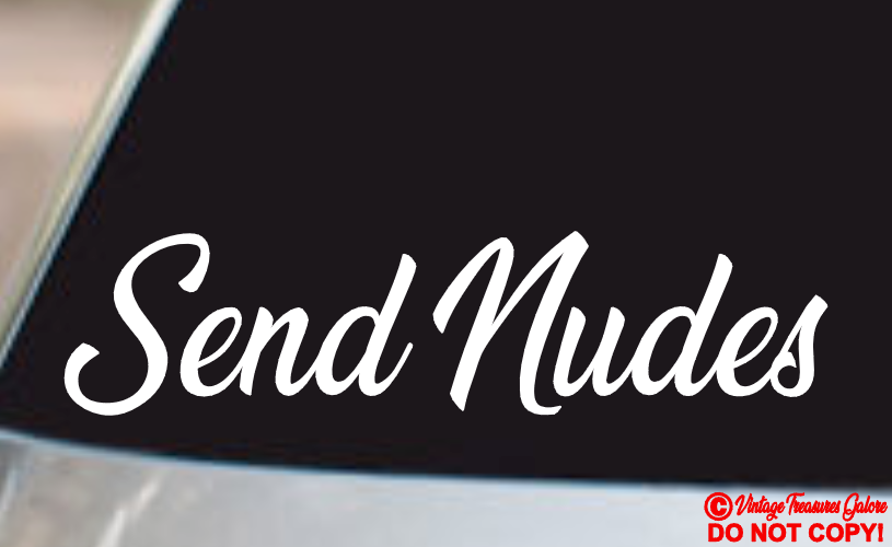 Adesivo OEM JDM 'Send Nudes' - Bianco, Sottile E Resistente UV - Per Auto E Moto