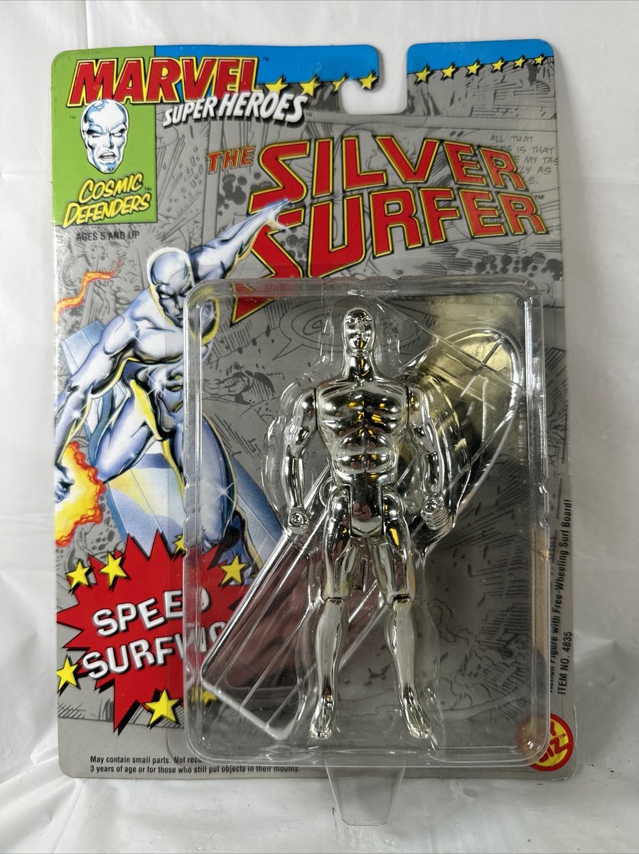 ビンテージ 1992年 Toy Biz Silver Surfer フィギュア Silver Surfer Vintage Marvel Super Heroes Action Figure New