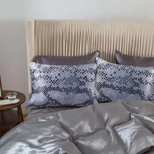 Hojas de bambú Case cama King