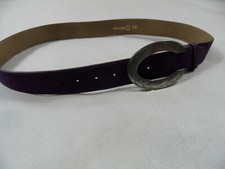 Beautiful nubuck leather belt purple size 85 top je319