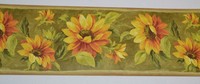 Wallquest Beautiful Bright Sunflowers Prepasted Wallpaper Border 5 Yards Wallquest Beautiful Bright Sunflowers Prepasted Wallpaper Border 5 Yards