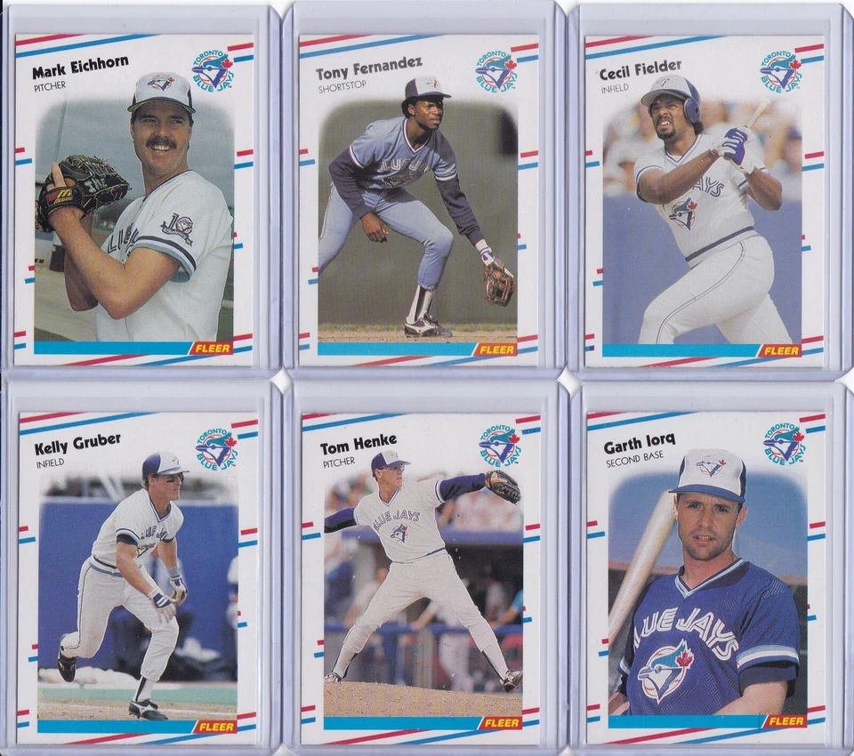 Toronto Blue Jays 1988 Fleer Baseball Team Set 25 Cards - Image 4 of 4