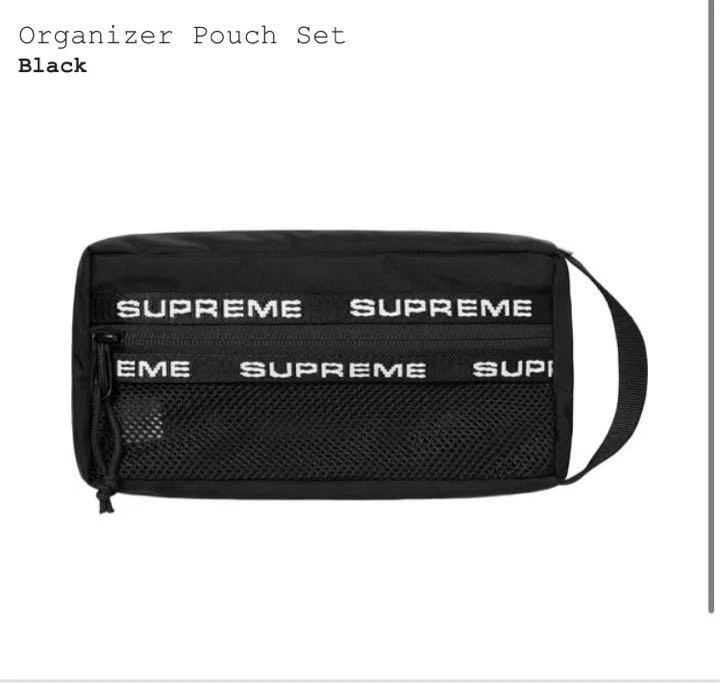 22Fw Supreme Organizer Pouch Set Black japan import