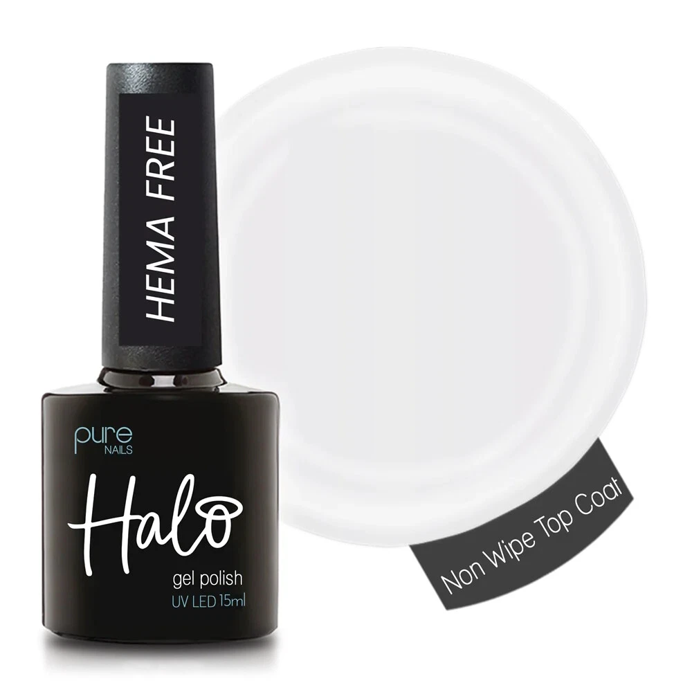 Halo Gel Polish HEMA Free Top Coat Non Wipe 15ml