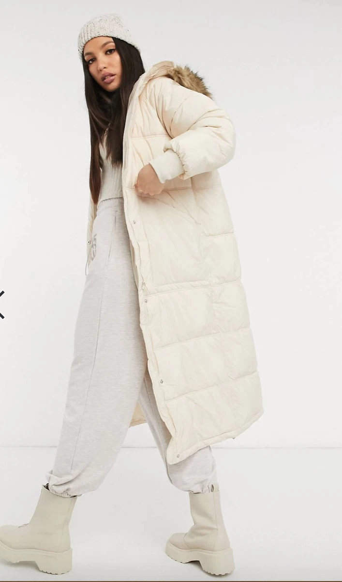 cream quilted coat