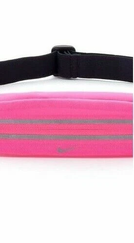 Nike REFLECTIVE RUNNING LEAN WAISTPACK EXPANDABLE SPORTS BAG BELT PINK/GRAY - Image 3 of 3