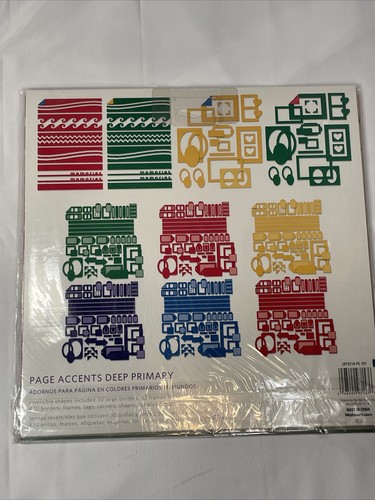 Acentos de página de álbum de recortes 502 piezas -primario profundo- acentos para 12x12-nuevo - Imagen 2 de 2
