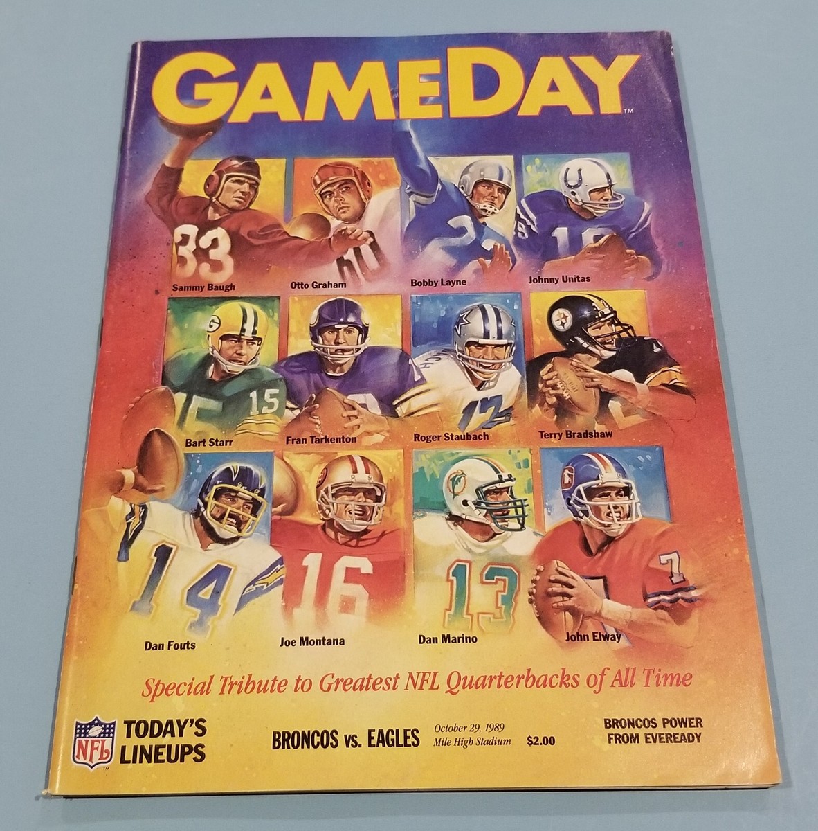 Philadelphia Eagles Denver Broncos 1989 Official Game Program