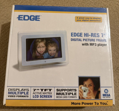 NEW Edge High-Res 7'' Digital Picture Frame w/MP3 Player  LCD Screen BRAND NEW!