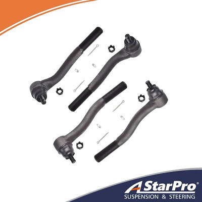 4pc Front Steering Inner Outer Tie Rod End Kit for 1999-2004 Jeep Grand Cherokee