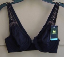 NWT 52 WACOAL 32C Black SOFT EMBRACE FRONT CLOSE RACERBACK UNDERWIRE BRA 851311
