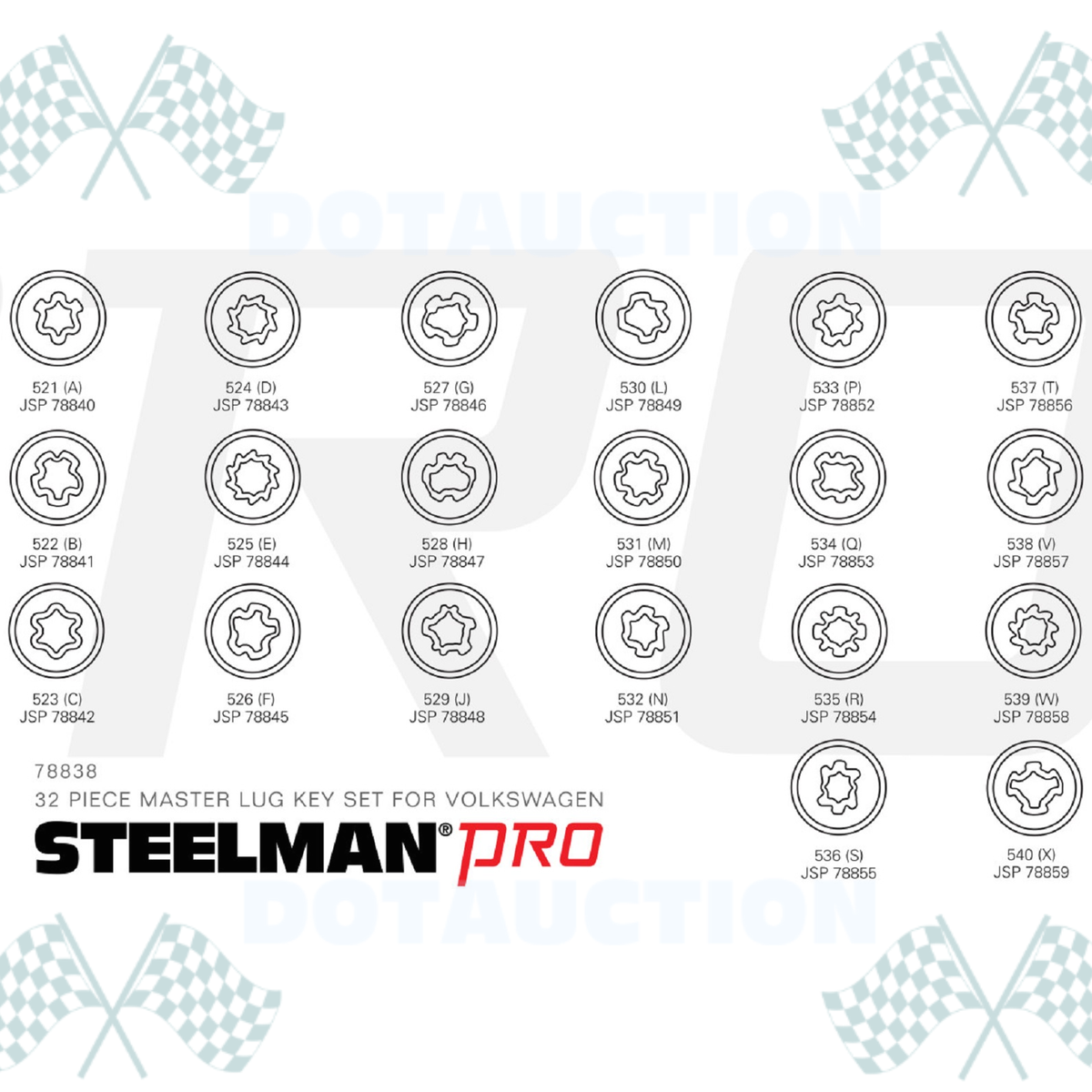 VW Serrure De Jante 529 S Clé Noix Wheel Lock Key SUPA-Tools - Foto 5