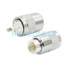 10x UHF PL259 Male Solder on RF Connector Plug For RG8 RG213 LMR400 7D-FB Cable