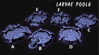 Larvae Pools - Part of A Den of Alien Evil Collection - DND - Pathfinder - Dunge