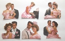 3D Vintage Couple Woman Gentlemen Love Piano Scrapbook Card Embellishment 3986