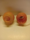 1930s Vintage Gone With The Wind  Hurricane Parlor Lamp- Pink Frosted/floral  — photo 8