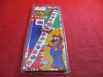 Super Mario 64 Nintendo 64 N64 Gordy Time LCD Watch Kids Wristwatch *NEW*