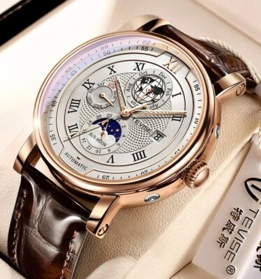 2024 Herren uhr Business Waterproof Mechanical Watch Tevise   Lige Model TW8820