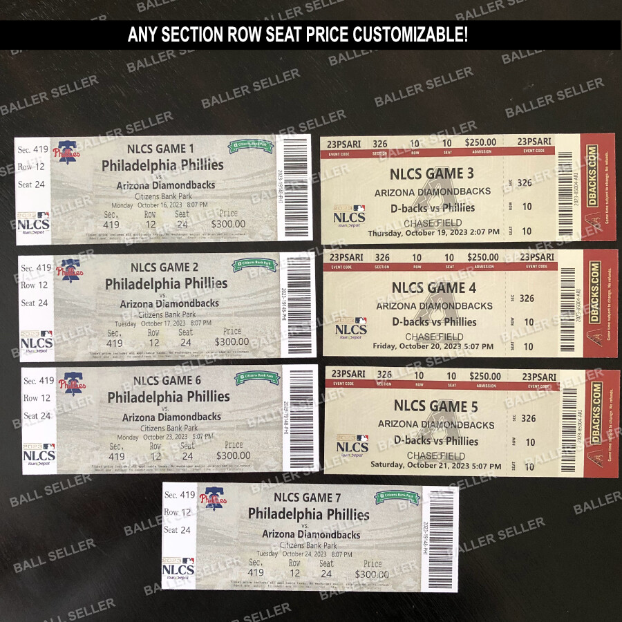 2023 NLCS Souvenir Ticket Stub Phillies Dbacks ANY SECTION ROW