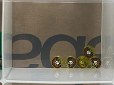 LEGO Parts - Trans-Yellow Tile, Round 1 x 1 Gold Robotic Eye - No 98138 - QTY 5