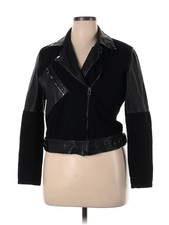 Slate & Willow Women Black Leather Jacket Xl