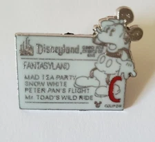 Disneyland C Ticket Mickey Disney Trading Pin New