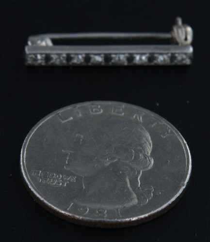 Alluring Platinum Pin/Brooch .950 Platinum 1" Inch - Picture 4 of 4