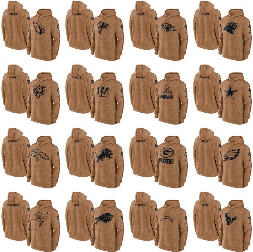 Men's Salute to Service American Football Pullover Hoodie - Brown