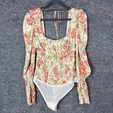 NEW 98 Free People Intimately Women's Smock It To You Bodysuit SMALL
