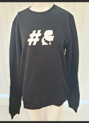 Karl Lagerfeld Damen Pullover Schwarz-Weiß Größe L Neu