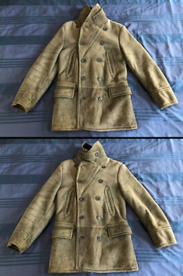 Ralph Lauren Purple Label SMALL Olive Suede Spanish Lamb Shearling