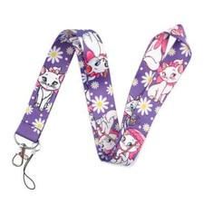 The Aristocats Marie Cat Cartoon Character Purple ID Badge Holder Lanyard