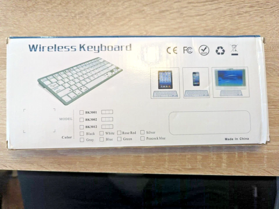 ✅ Kabellose Bluetooth Tastatur BKB800 QWERTY PC, Android & iOS Wireless Keyboard - Bild 3 von 4