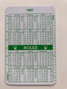 Rolex Calendar 1968 1969 Calendar Vintage Rare Daytona Submariner Gmt Datejust Ebay