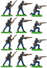 Britains Deetail American Civil War Federal Infantry Plastic Toy Soldiers