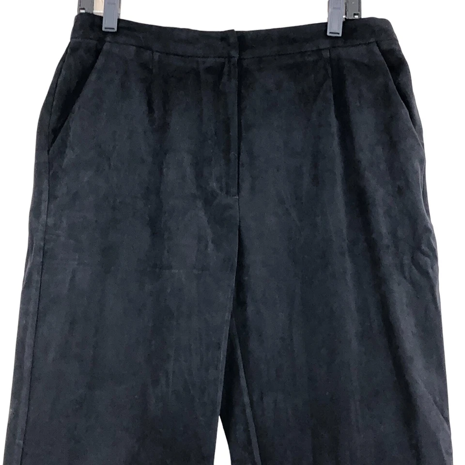 Pantalones elásticos de pierna recta de terciopelo negro talla 10 Marisa Christina para mujer PEQUEÑO DEFECTO Foto 2 de 4