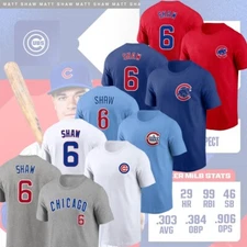 FAST SHIP - Matt Shaw #6 Chicago Cubs 2025 Player Name & Number Gift For Fans