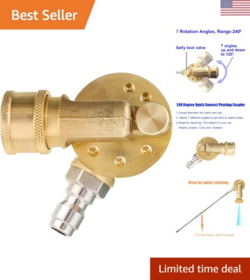 #ad Pressure Washer Nozzle Pivoting Coupler 240 Degree Rotation Quick Connect $26.59
