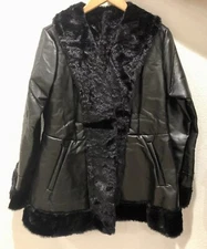 Winter and Autumn Coats for Women Fashion Faux Fur Warm Jacket, No Zip or Button
