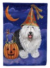 Old English Sheepdog Halloween Flag Canvas Large House Size Ppp3118Chf
