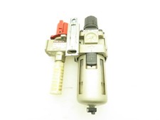 SMC AW40-N04E-Z Pneumatic Filter Reg. w/Man. 3-Port Lockout Valve 150PSI 1/2"NPT