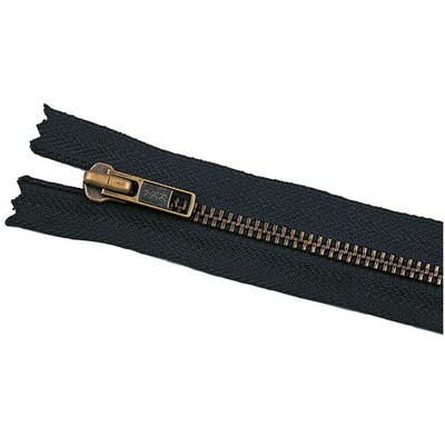 YKK Metall Reißverschluss VT10 schwarz/brüniert 8 44 cm für Jacken Taschen Zelte