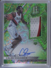 2017 Panini Spectra Rookie Jersey Neon Green Prizm 3/49 Caleb Swanigan Auto 5w7