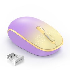 Wireless Mouse, 2.4G Quiet Computer Mouse with USB Receiver, 4 Buttons Portab...