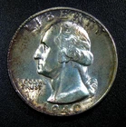 1940 S ** Washington Quarter ** Beautiful Color ** Superb Gem BU ** Album Toned