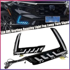 For Honda CR-V CRV 23-2026 LED Daytime Running Light Fog Lamps with Turn Signal