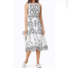 Tory Burch Marina Embroidered Dress