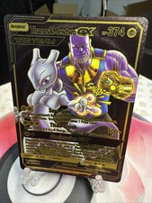 Thanos & Mewtwo GX Black And Red Foil Fan Art  Card Tag Team💥💥soul Gem💥💥