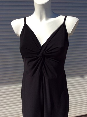 Vintage Victoria's Secret Schwarzer ''Slinky'' Jumpsuit Size M-L
